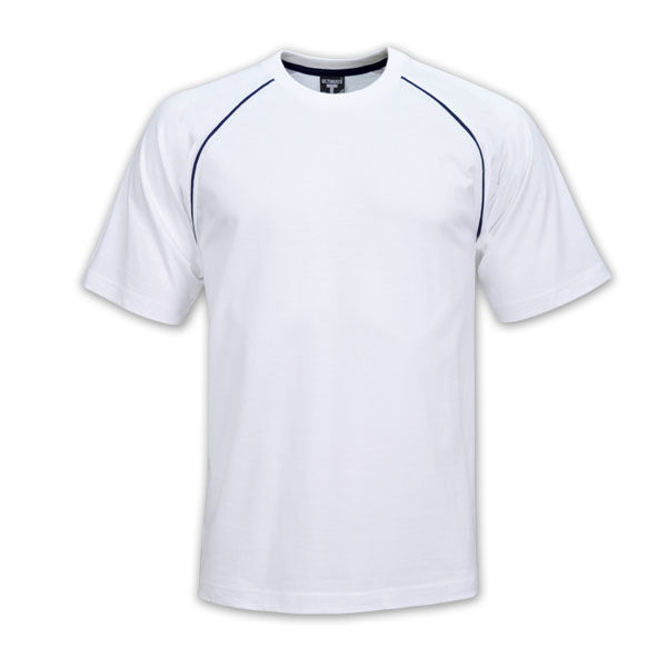 Raglan Trim T-Shirt - White/Navy - While stocks last (2XL) (White, Small)